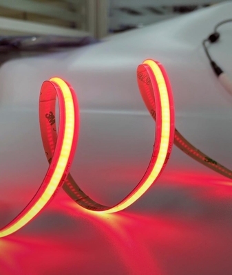 Red Color LED COB Tape Self-Adhesive IP20 24V 10W / M 512 Chips Red Cob Light