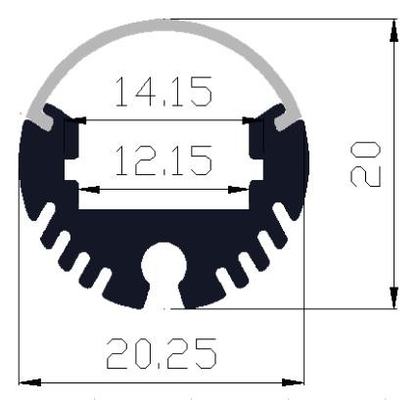 Suspended Led Strip Light Extrusion Aluminium Anodized With Polycarbonate Covers