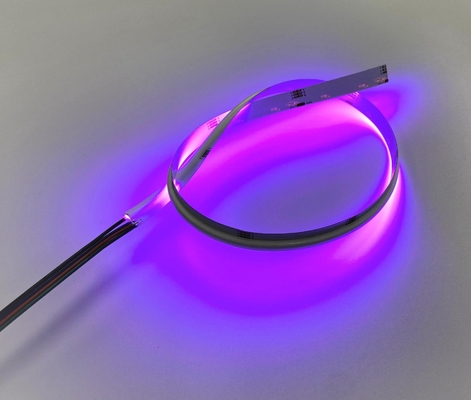 Side Emitting RGB LED COB Strip Light 10w 24V DC 378 Chips